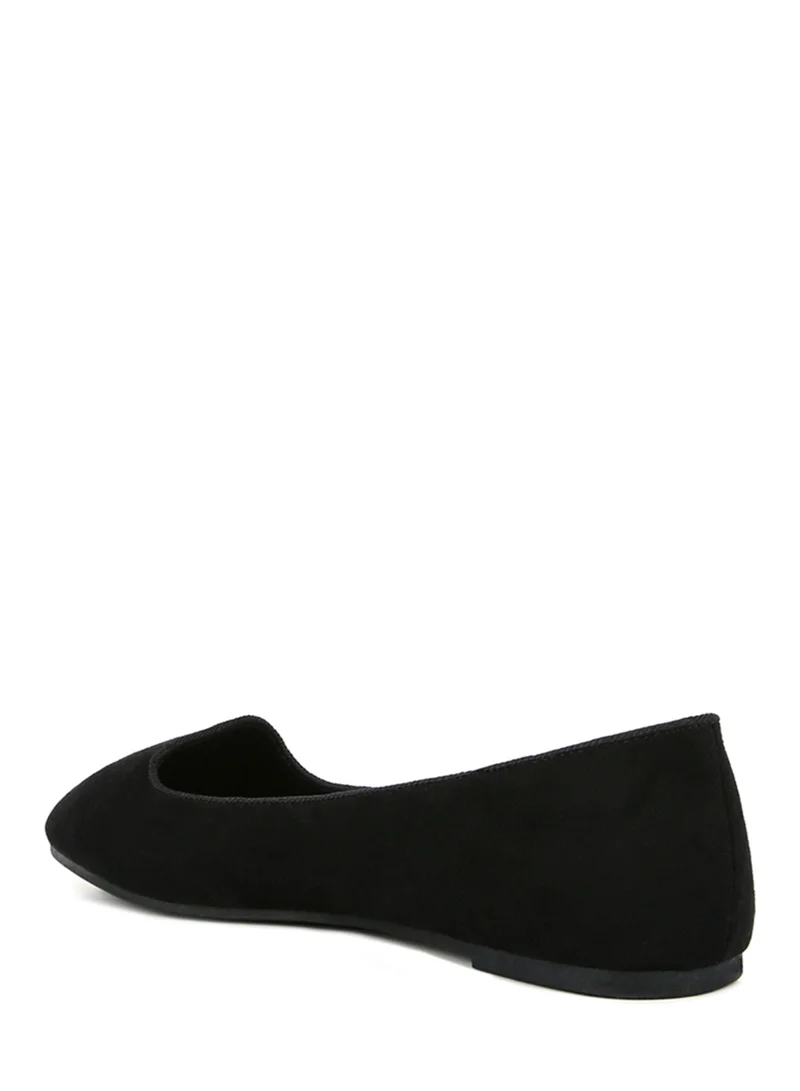 London Rag Black Microfiber Casual Ballerinas