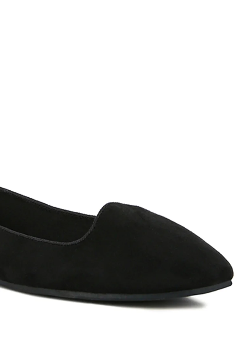 London Rag Black Microfiber Casual Ballerinas