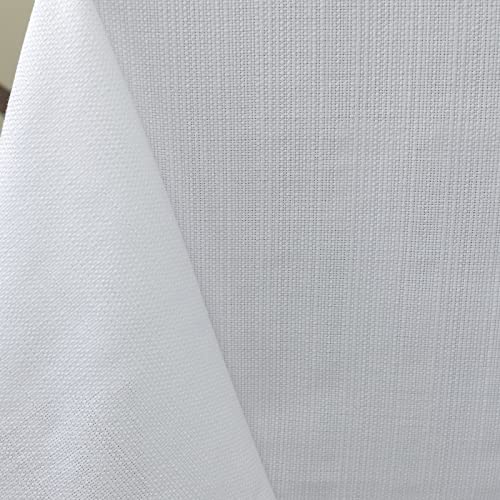 Benson Mills Cameron Textured Fabric Table Cloth, for Everyday Home Dining, Parties, Weddings & Holiday Tablecloths (70" Round, White) - Image 4
