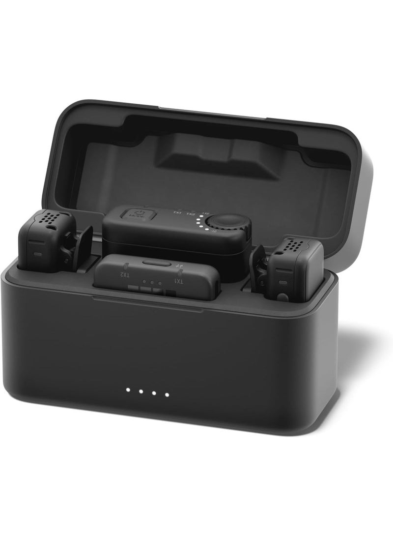 GoPro Wireless Mic Complete Kit 2 Transmitters | TRS Receiver | USB Receiver | Charging Case - Image 2