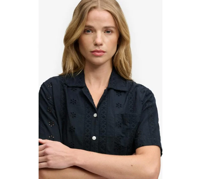 سوبر دراي Heritage Broderie Short Sleeve Shirt