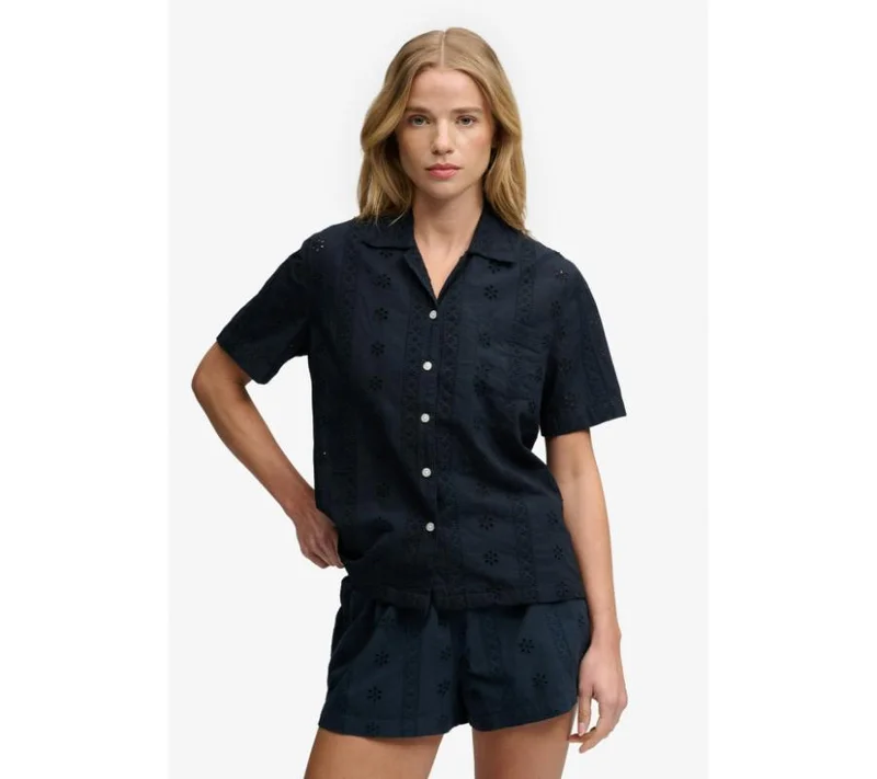 سوبر دراي Heritage Broderie Short Sleeve Shirt