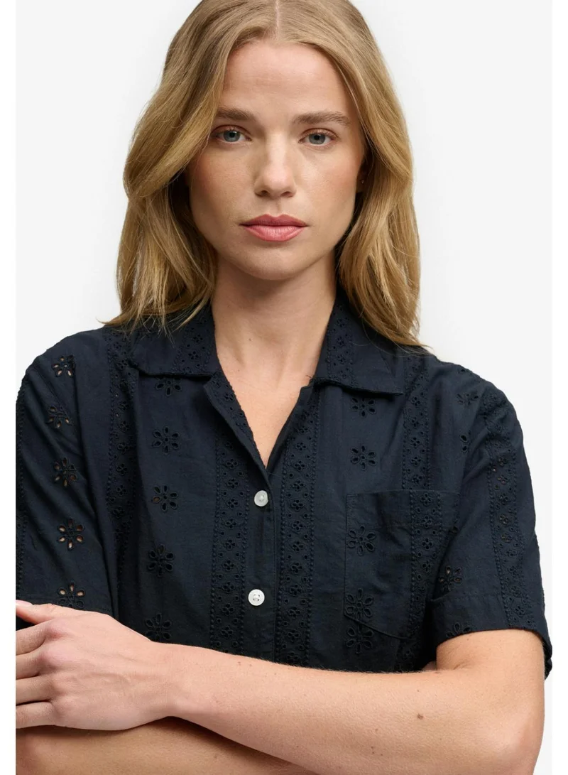 سوبر دراي Heritage Broderie Short Sleeve Shirt
