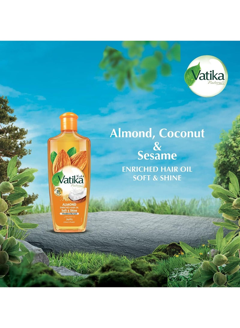 VATIKA Almond Enriched Hair Oil - 300 ml - Image 2