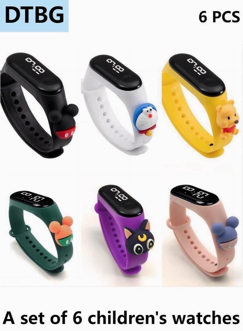 DTBG 6 Pcs Kids Water Resistant Digital Watch - Image 1