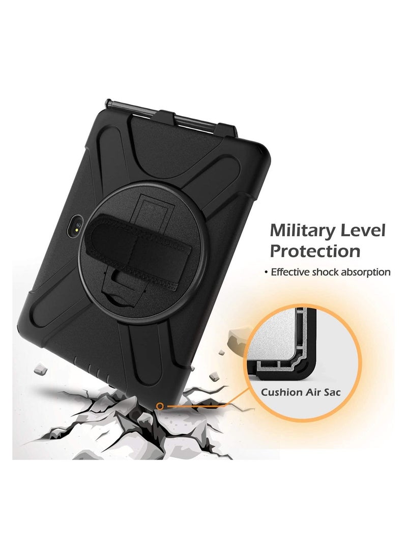 Generic - Case for Galaxy Tab Active Pro 10.1 inch SM-T540 T545 T547 with 360 Rotatable 3 Layer Hybrid Heavy Duty Shockproof Hand Strap Shoulder Design - Image 1