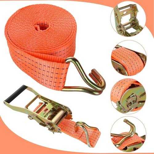 Inditrust Ratchet Tie Down Straps, 10 Metre Heavy Duty with Padded Cam Lock Buckle Load Capacity (1500, Kilograms) - Image 4