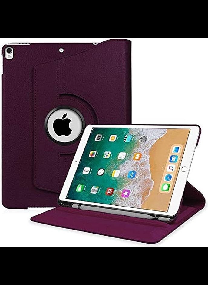 iPad Pro 10.5 Case Cover 360 Degrees Rotating Flip Folio Stand Smart Case Cover for Apple iPad Pro 10.5 inch 2017 Released Tablet (iPad Pro 10.5 Purple