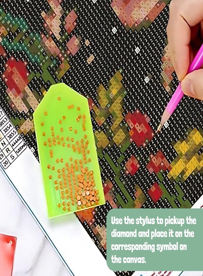 CRAFT MATE CRAFTMATE DIY Diamond Painting Art Kit – Framed Crystal Canvas Craft Kit for Adults & Kids | Tropical Fruit Diamond Art Kit | 20 x 30 cm - Image 5