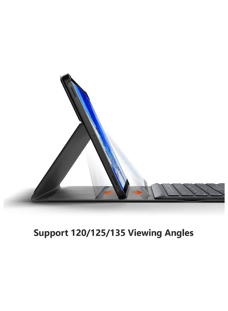 ELTRAZONE Galaxy Tab S8 Keyboard Case, Touchpad with S Pen Slot, for Samsung Galaxy Tab S8 / S7 11 inch, Rechargeable & Detachable BT Keyboard, PU Slim Cover - Image 5