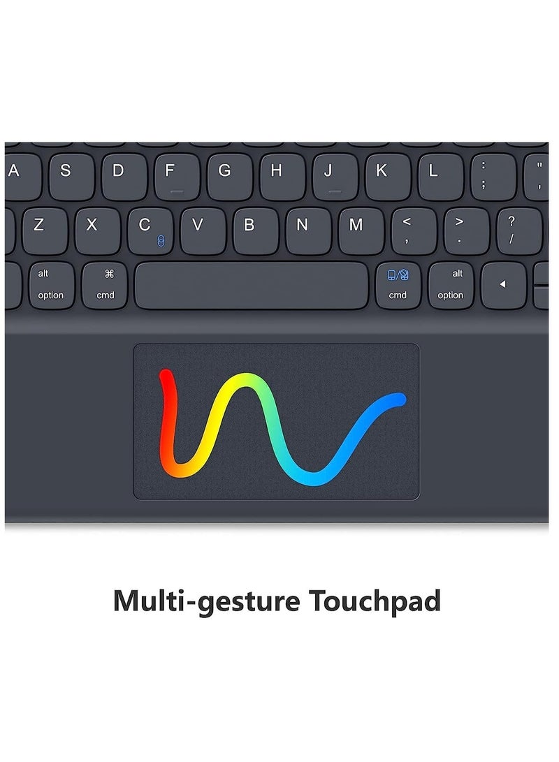 ELTRAZONE Galaxy Tab S8 Keyboard Case, Touchpad with S Pen Slot, for Samsung Galaxy Tab S8 / S7 11 inch, Rechargeable & Detachable BT Keyboard, PU Slim Cover - Image 2