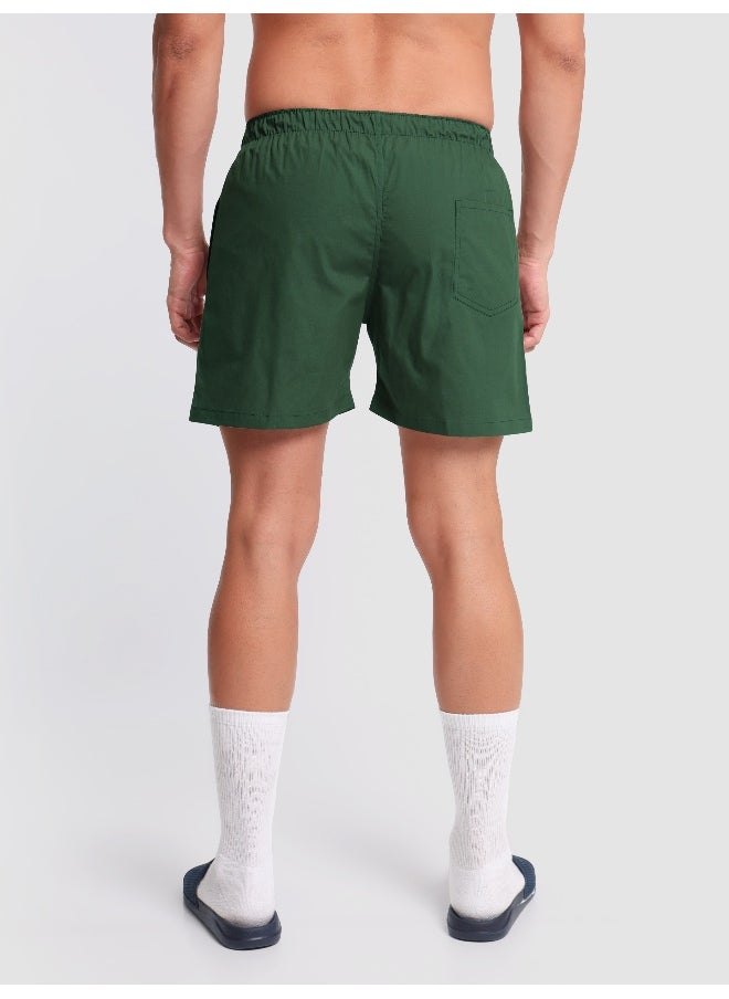 Beyoung Plain Bottle Green Mens Boxer  - Image 2
