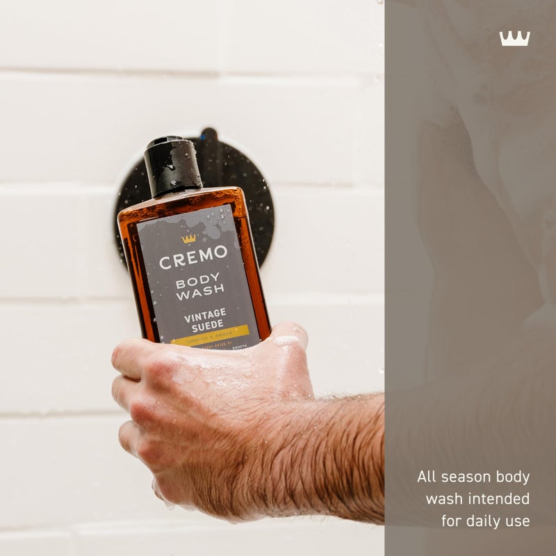 Cremo Rich-Lathering Vintage Suede Body Wash for Men, A Vintage Suede with Notes of White Moss and Rich Amber, 32 Fl Oz - Image 2