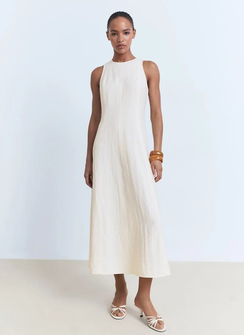MANGO Casual Flared Midi-Dress