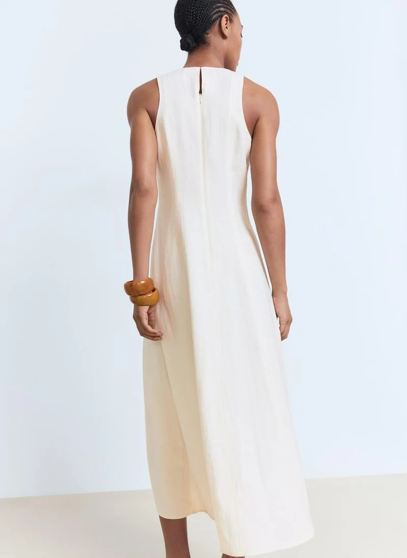 MANGO Casual Flared Midi-Dress