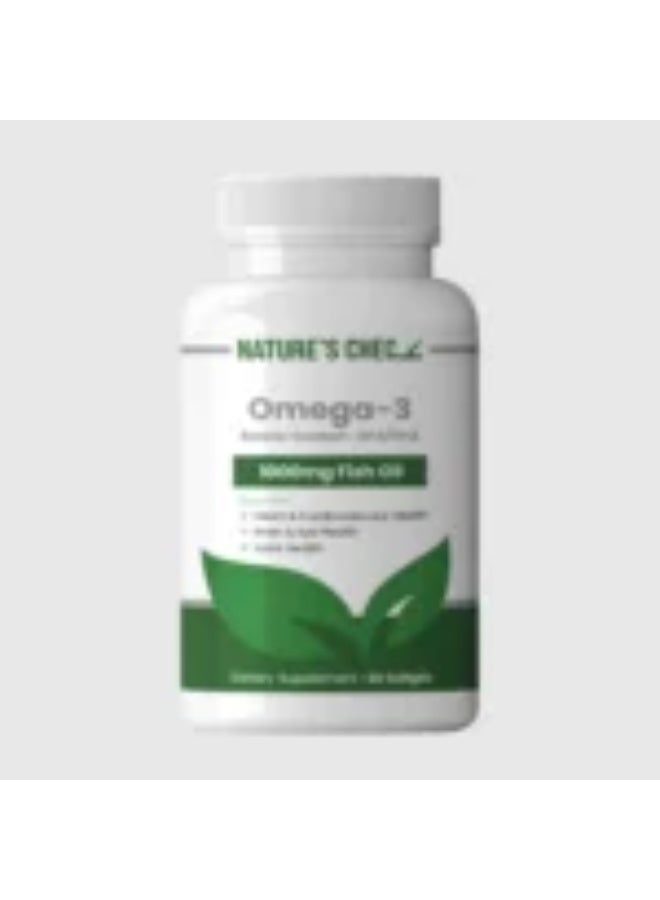 NATURE'S CHEC Nature’s Check Omega-3 Fish Oil 1000mg – EPA & DHA Enteric Coated – Supports Heart, Brain & Joint Health – 60 Softgels - Image 1