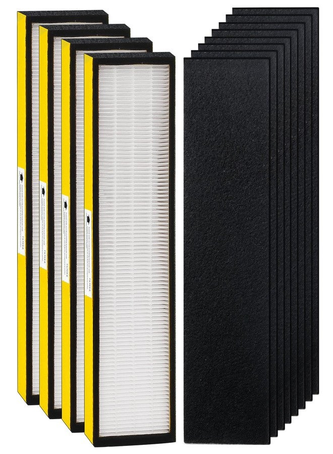 Techecook FLT4825 Filter B Replacement Compatible with G-Guardian Air Purifier AC4825 AC4825E AC4825W AC4300 AC4800 AC4850 AC4900 by Techecook - 4 x True H13 Filters, 8 x Activated Carbon Pre-Filters - Image 1