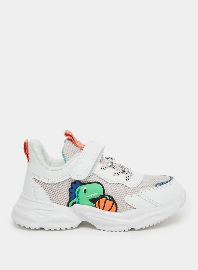 ستايلي اكتيف حذاء سنيكرز مزين بتفاصيل ديناصور