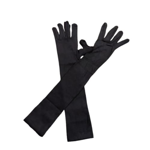 Tradehub® Men's & Women's Cotton Pollution and Sunburn Sunlight Protection Full Hand Gloves arm sleeves glove for Biking and Driving Summer glove Dust- (Pack of 1 Pair, Black) - Image 2
