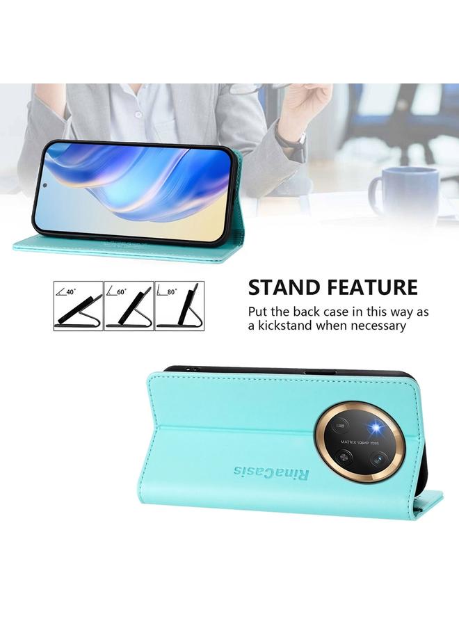 اس-توب جراب هاتف Honor X9c Global RC01 المصنوع من الجلد ثنائي الطي مع خاصية الشفط المغناطيسي بتقنية RFID - Image 4