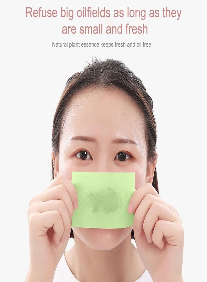 DAXANSTORE Green Tea Infused Premium Oil Blotting Sheets, Thick Facial Blotting Papers for Oily Skin, Acne Control, and Makeup-Friendly Shine Control - Portable Dispenser Pack for Women and Men (GREEN) - Image 5