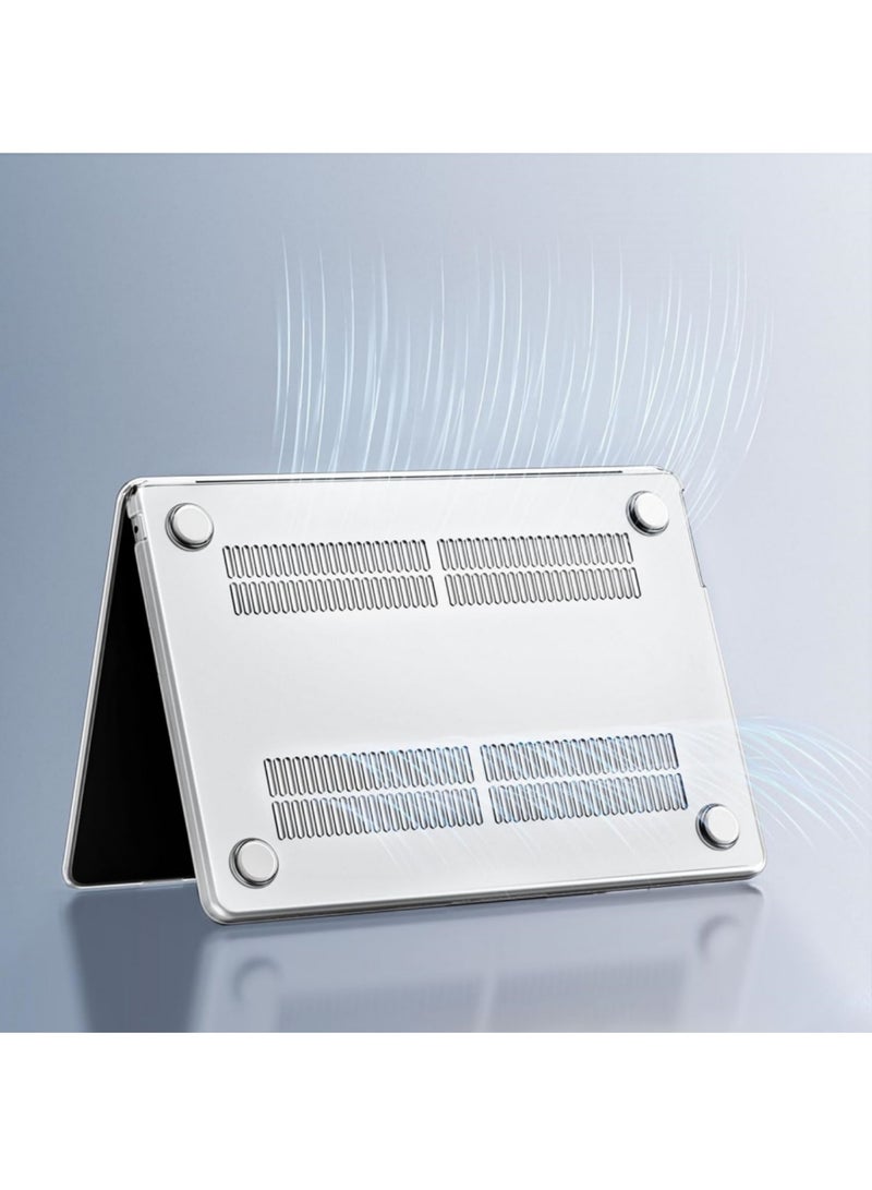 أداندو متوافق مع حافظة ماك بوك إير ١٣ بوصة M4 M3 M2 2025 2024 2023 2022 A3240 A3113 A2681، غطاء صلب لجهاز ماك بوك إير ١٣.٦ بوصة مع خاصية Touch ID وغطاء لوحة مفاتيح (شفاف للغاية). - Image 5