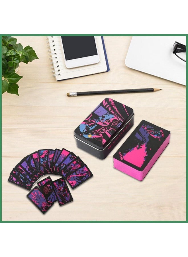 NIBEMINENT Neon Moon Tarot Card English Version - Pre-installed Tarot Card Set - Suitable for beginners and professionals as a divination card set - Scenario game - 10x6x4 cm specification - Image 3