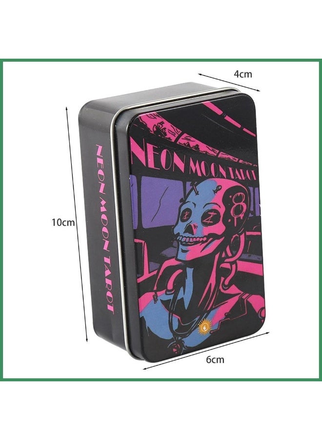 NIBEMINENT Neon Moon Tarot Card English Version - Pre-installed Tarot Card Set - Suitable for beginners and professionals as a divination card set - Scenario game - 10x6x4 cm specification - Image 2