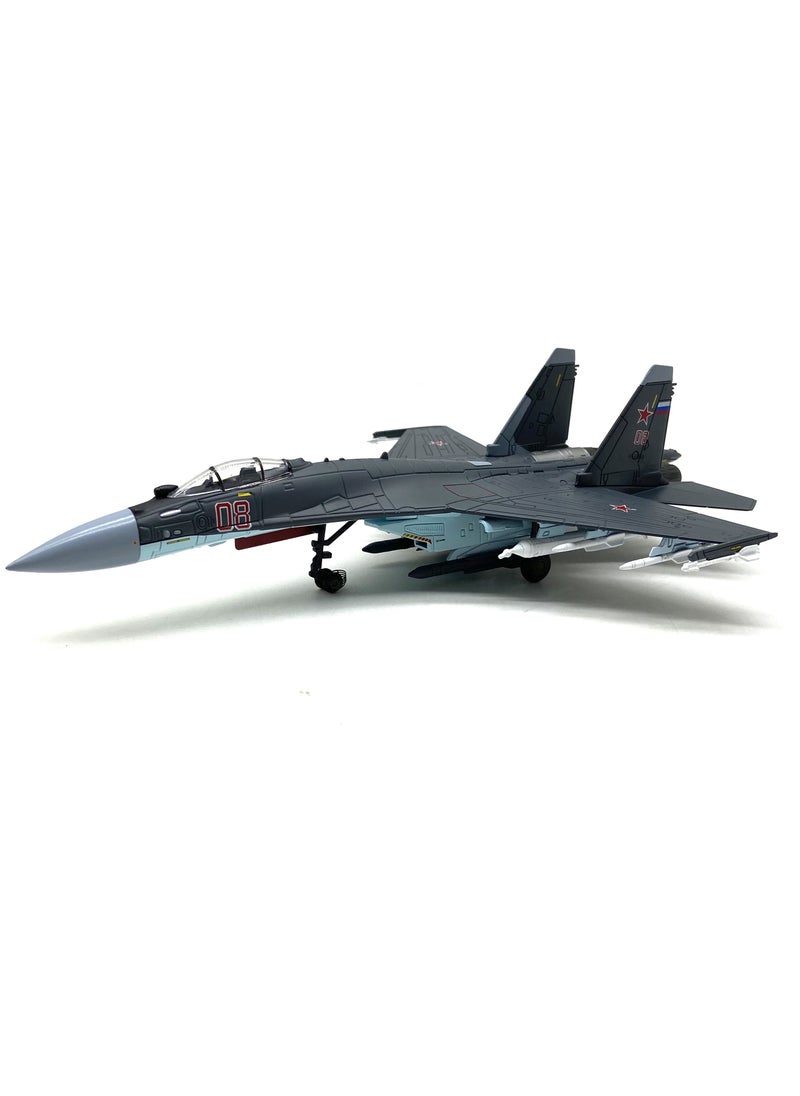 طائرات ديكاست 1/100 نموذج مقياس الطائرات SU 35 طائرة مقاتلة نموذج طائرة هجوم نماذج الطائرات العسكرية للبالغين  - Image 2