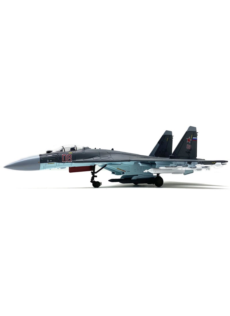 طائرات ديكاست 1/100 نموذج مقياس الطائرات SU 35 طائرة مقاتلة نموذج طائرة هجوم نماذج الطائرات العسكرية للبالغين  - Image 4