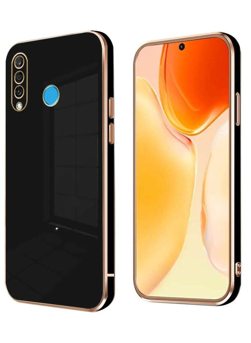 Compatible with OPPO A31/A8 case, smooth veneer gold plated chrome, Black Thin and smooth shock-proof full protection OPPO A31/A8 case（Black） - Image 1