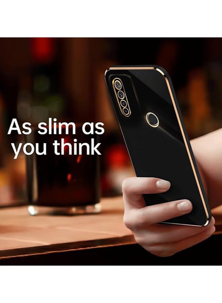 Compatible with OPPO A31/A8 case, smooth veneer gold plated chrome, Black Thin and smooth shock-proof full protection OPPO A31/A8 case（Black） - Image 3