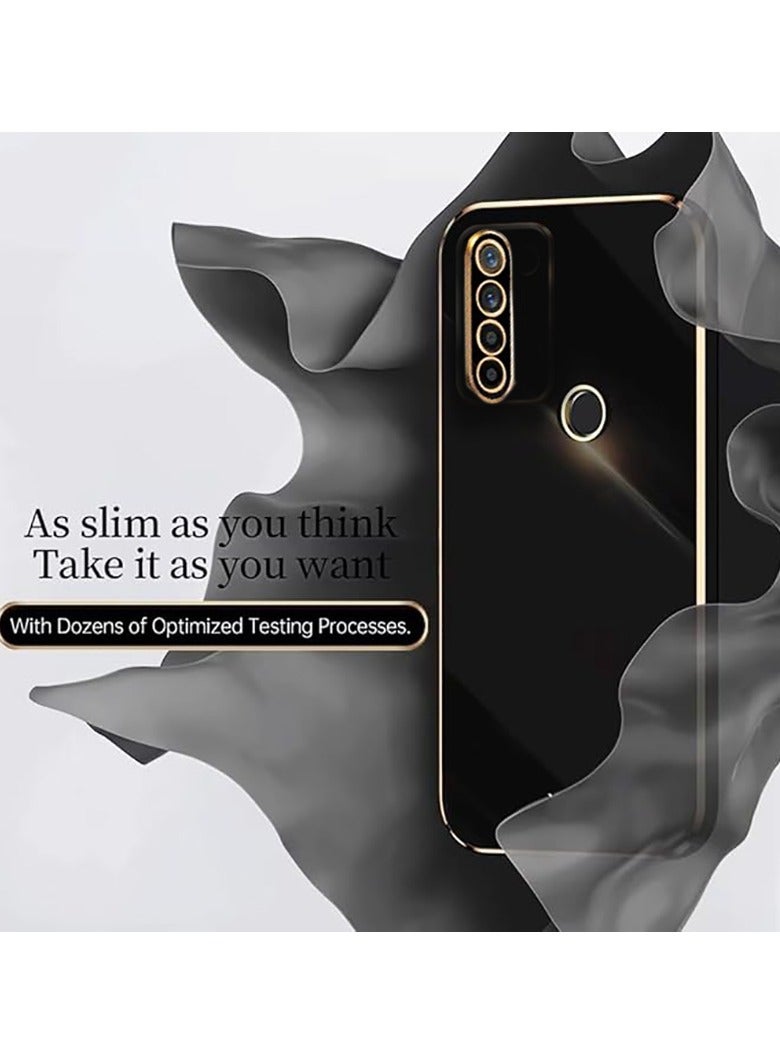 Compatible with OPPO A31/A8 case, smooth veneer gold plated chrome, Black Thin and smooth shock-proof full protection OPPO A31/A8 case（Black） - Image 4