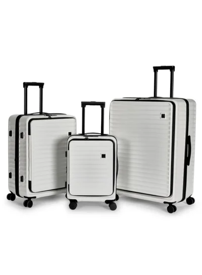 LIMRA Travel bags hard Luggage set 3 pieces size 28/24/20 inch White