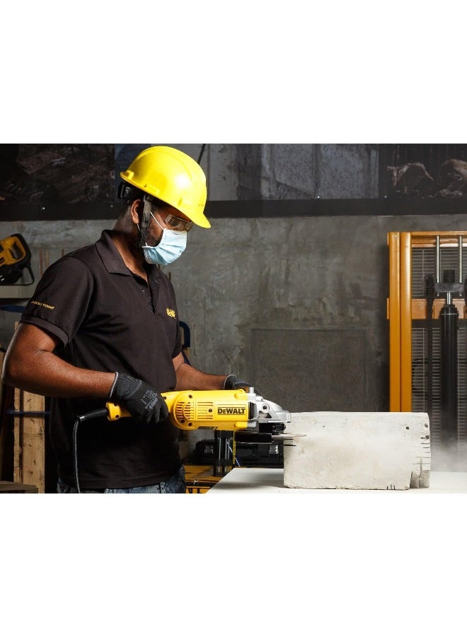 DEWALT - 180Mm 2200W Large Angle Grinder With Lock-On Switch  Yellow Black  Dwe493-B5  3 Year Warrnty - Image 1