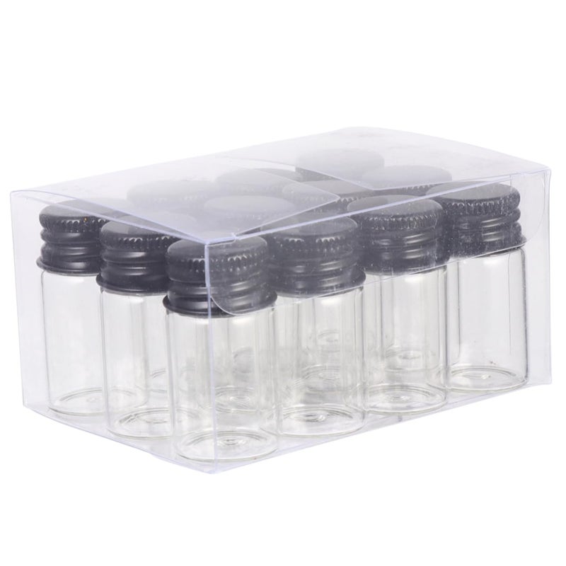 Sealed Glass Ink Bottles Aluminum Cap 12pcs Set Screw Bottle Storage Container - Image 1