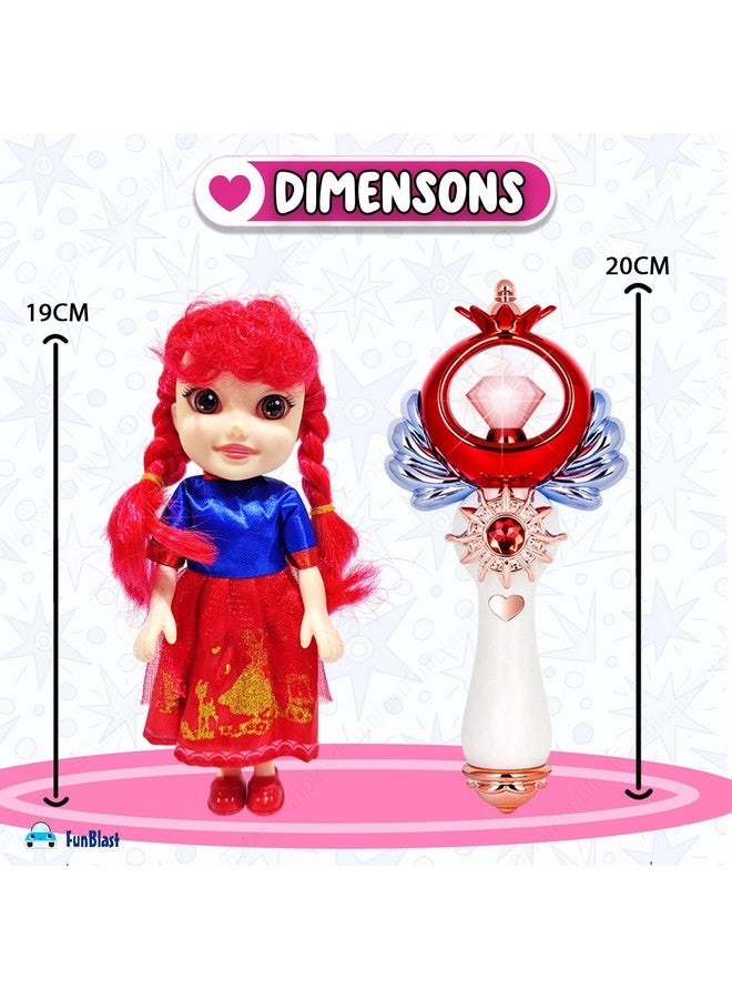 FunBlast FunBlast Doll with Magical Wand with Light & Sound Toys for Babies Musical Toys for Kids 3+ Years Girls & Boys - Color & Design of Dress and Wand May Vary  - Image 3