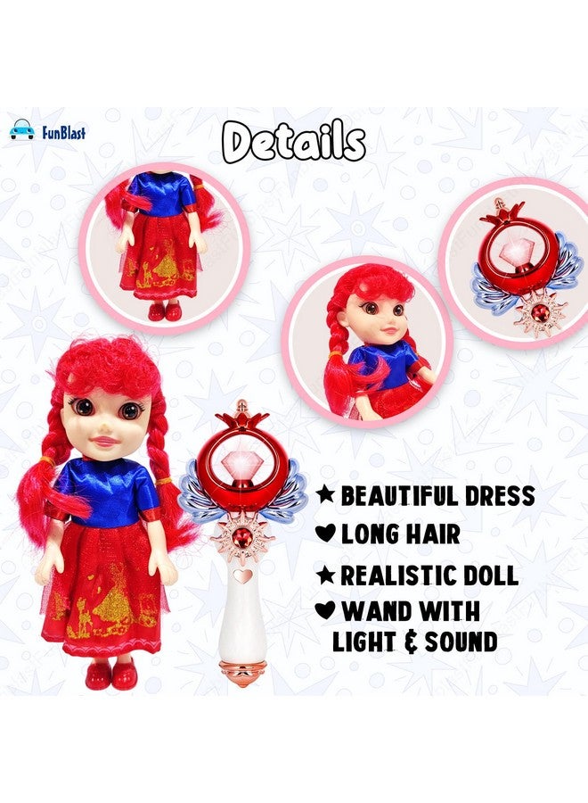 FunBlast FunBlast Doll with Magical Wand with Light & Sound Toys for Babies Musical Toys for Kids 3+ Years Girls & Boys - Color & Design of Dress and Wand May Vary  - Image 2