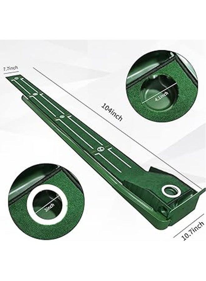 Generic Golf Putting Green Indoor Set,8 feet Putting Mat with Auto Ball Return,Suit for Men Gift Home Office - Image 2