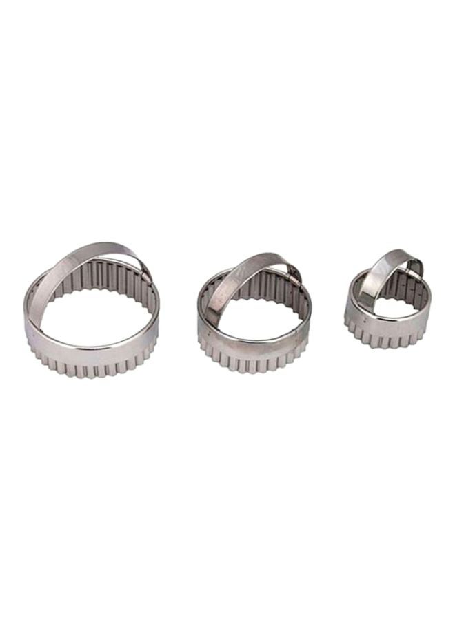 Prestige 3-Piece Biscuit Cutters With Handle Silver 12.95x11.17x3.8cm - Image 1