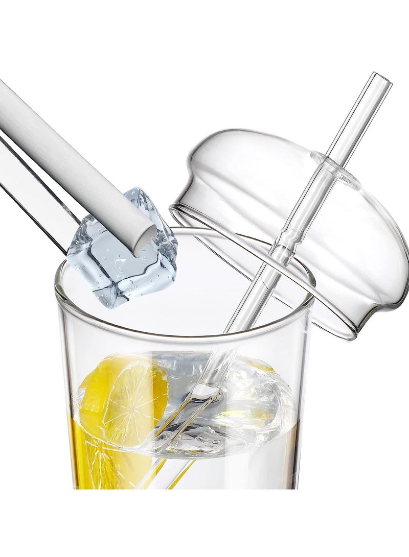 Y&D Glass Tumbler with Straw and Lid 16oz Smoothie Cups Heat Resistant Juice Drinking Cup Clear Coffee Large Water Mug for Home Outdoor Travel  - Image 4