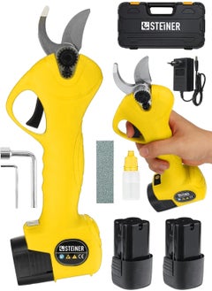 Steiner German 128 Vf 10 Ah Brushless Motor Battery Powered Vine Shears Branch Pruning Shears Machine With Bag Yellow  - Image 1