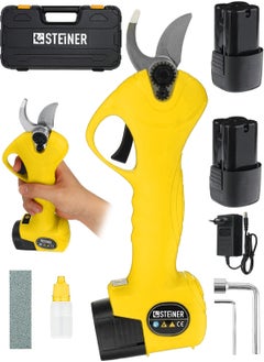 Steiner German 128 Vf 10 Ah Brushless Motor Battery Powered Vine Shears Branch Pruning Shears Machine With Bag Yellow  - Image 2