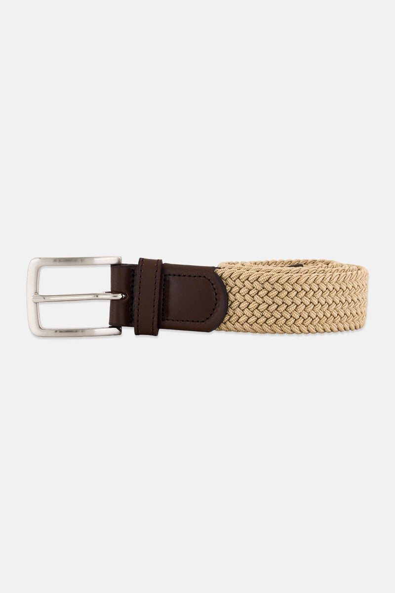 DOCKERS Men Braided Belt, Khaki - Image 1