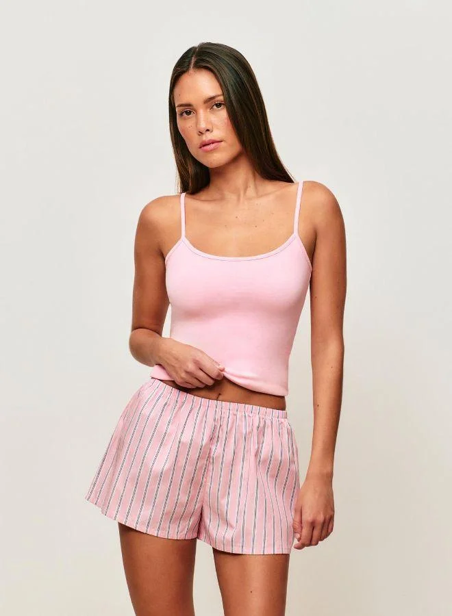 UNDIZ Striped cotton shorts