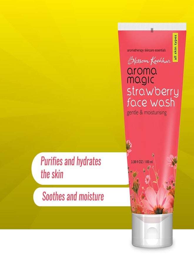 Aroma Magic Combo| Strawberry Face Wash- 100ml (All Skin)+ Cucumber Sunscreen Lotion (SPF 30)- 100ml (Sensitive Skin)| Pack Of 2 - Image 3