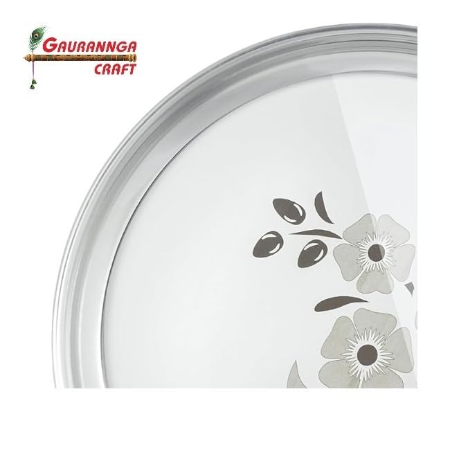 GAURANNGA CRAFT Stainless Steel Dinner Salad Plate | Kitchenware Set Ideal for Home (Set of 6) - Image 3