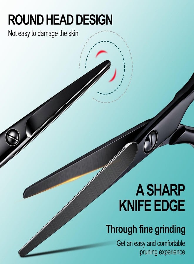 Lobodt 4.72-inch Professional Nose Hair Scissors,with rounded heads, Suitable for personal care, facial hair trimming, as well as ear, eyebrow, beard (black) - Image 4