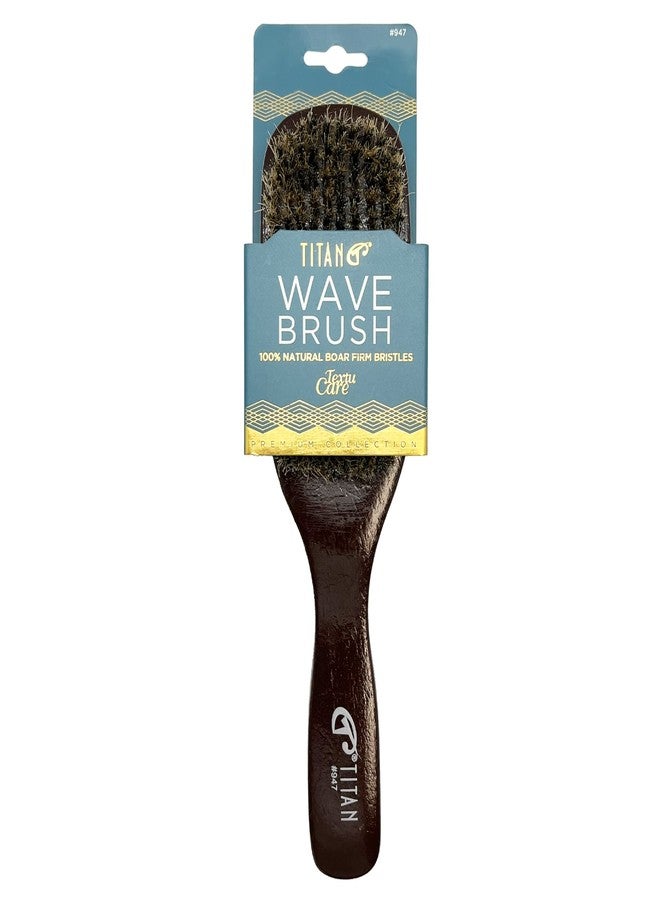 Titan Spin Wave Brush 1pc Wooden Brush for Men Firm Bristles for Coarse Hair. Use for Smoothing, Wave Styles, Soft on Scalp, Club Handle - Image 4