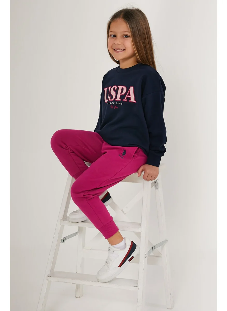 U.S. Polo Assn. BASE. Polo Assn. Clubs Navy Blue Girls' Tracksuit Set